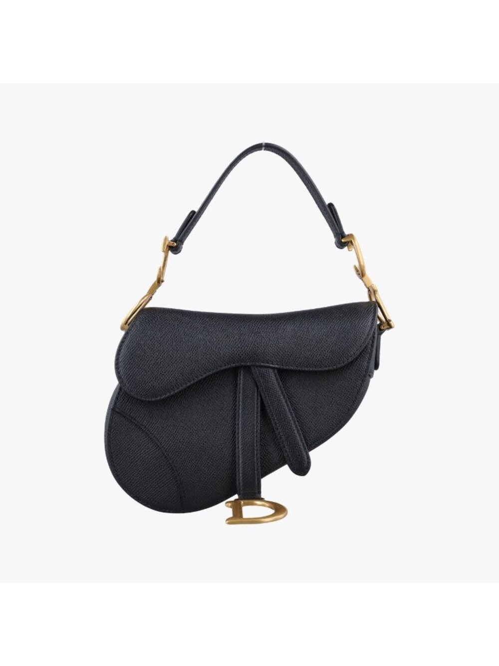Dior Saddle Black Leather Shoulder Bag
